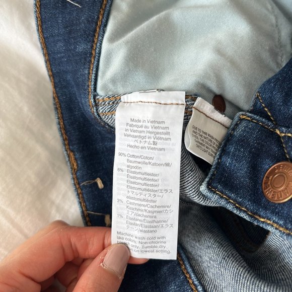 Madewell 10" High-Rise Skinny Jeans: Insuluxe Denim Cashmere Edition - Size 25P - Picture 5 of 11
